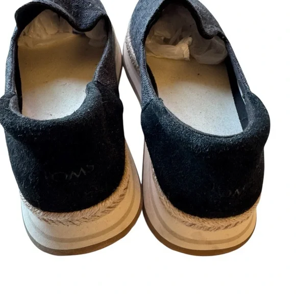 Toms Palma Black Slip-On Shoes Sneakers Textile Women’s 11 MINTY - Picture 4 of 7